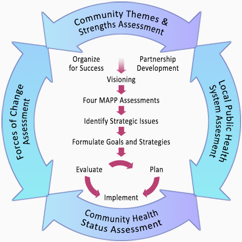 A detailed graph outlining the circle of the MAPP process